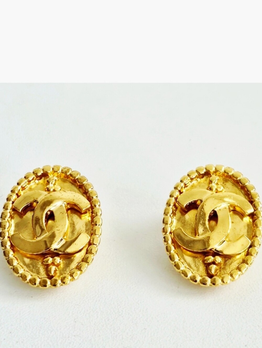Chanel Gold-plated Classic CC Earrings